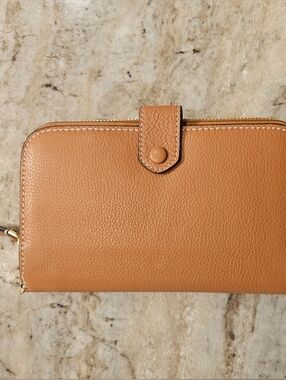 Vera Bradley Roasted Pecan Leather Large Tab Wallet NWT MSRP $145